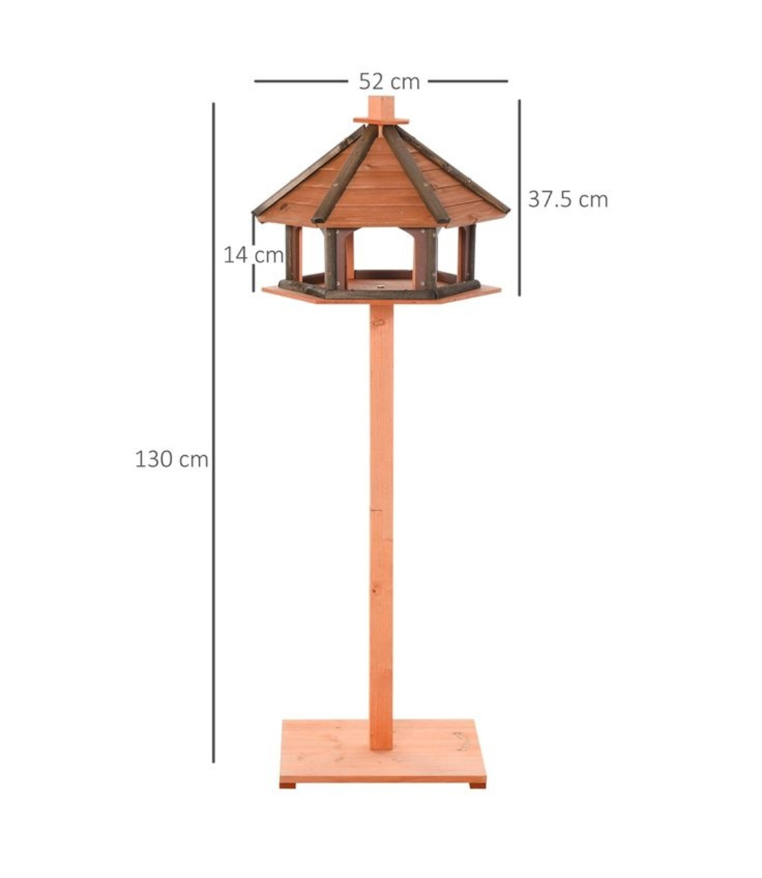 Outdoor Tree Hanging Cage Wooden Bird Feeder Cages with Double Window and Holder Combination/Wooden Decorated Bird House