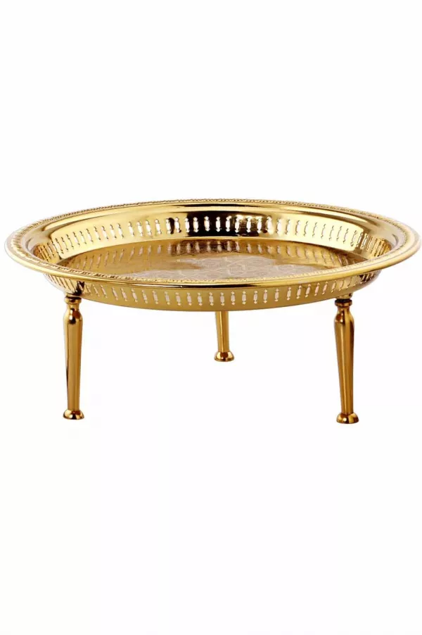 High quality wholesale gold stainless steel tray for hotel serving /food tray decorative tray with legs stainless steel hotel