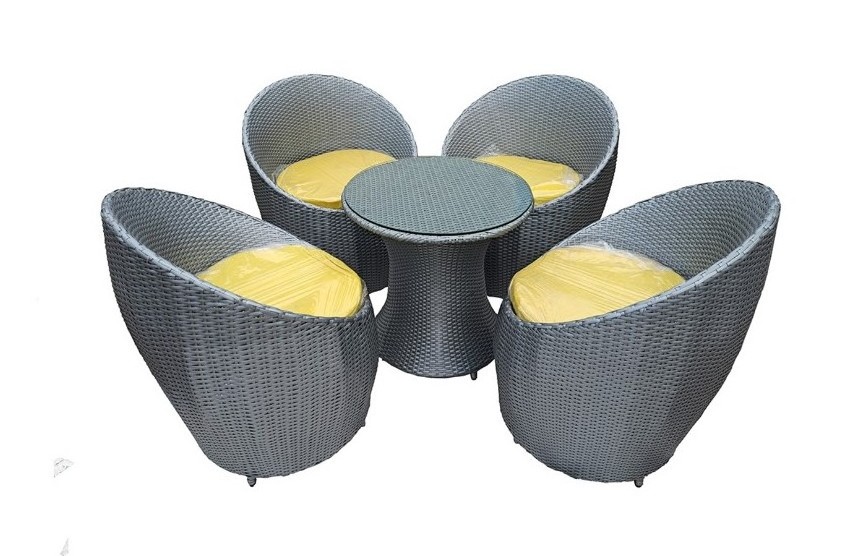 Outdoor Plastic Synthetic Poly Rattan Resin Wicker Table Chairs Set for living room dining set for hotels bar furniture indoor