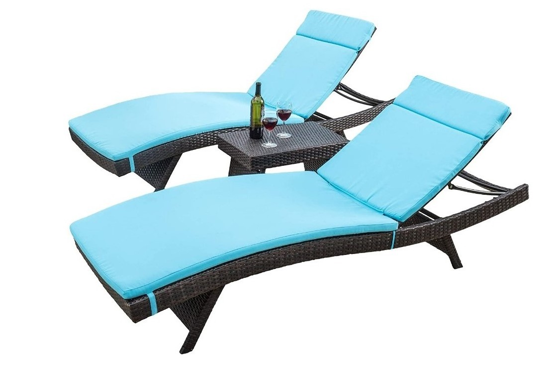 Outdoor Beach Sun Lounger Rattan Furniture Sun Loungers For Pool Side Beach Sun Lounger Swimming Pool Lounge Chair Rattan Chaise