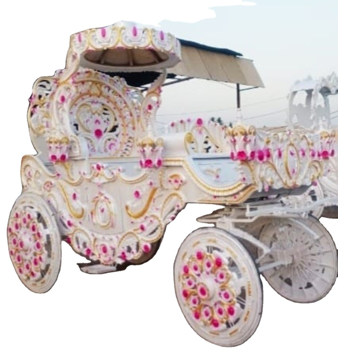 latest Cinderella carriage for children/princess pumpkin carriage/Luxury Wedding buggy Indian Horse Carriages Maharaja Horse