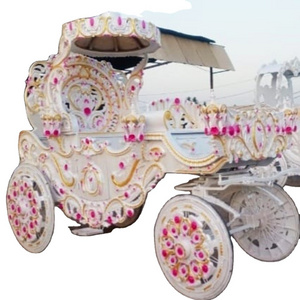 latest Cinderella carriage for children/princess pumpkin carriage/Luxury Wedding buggy Indian Horse Carriages Maharaja Horse