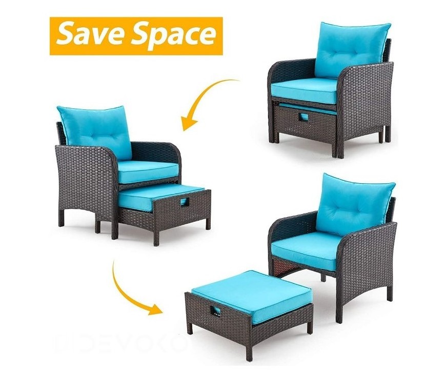 Garden Rattan Wicker Love seat Sofa and Coffee Table Patio Set  rattan garden sofa set furniture glass top coffee table out door