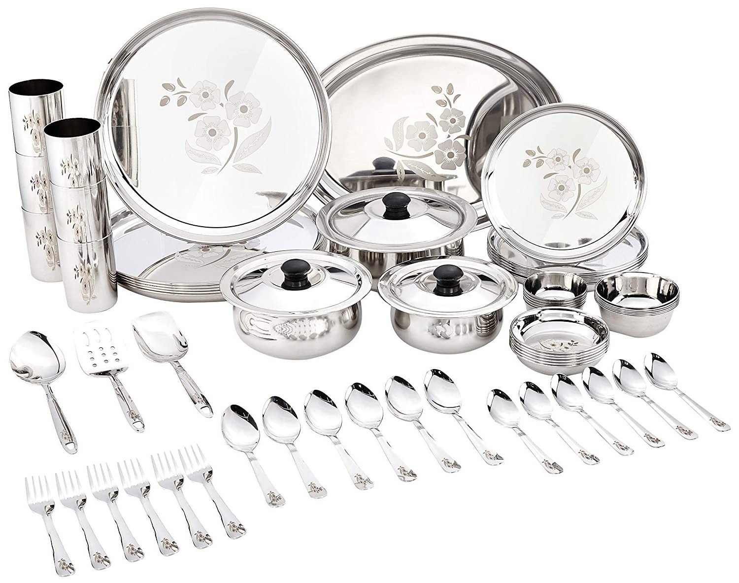 eating utensils/metal utensils/home utensils Hot Sale Round Metal hotel Serving Trays Metal Framed Silver Mirror Trays For hotel