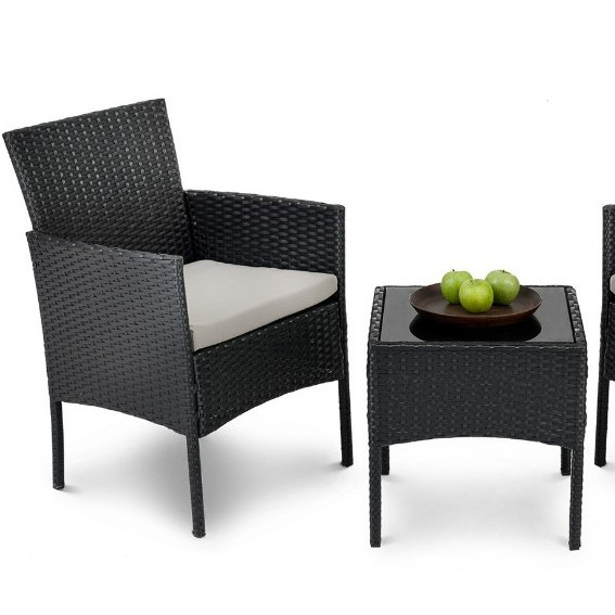 Outdoor Rattan Furniture Chair Patio Furniture Set Wicker Garden Table and Chairs Rattan Sofa Conversation Set living room table