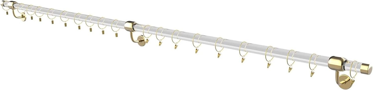 8FT acrylic curtain rod set for 96