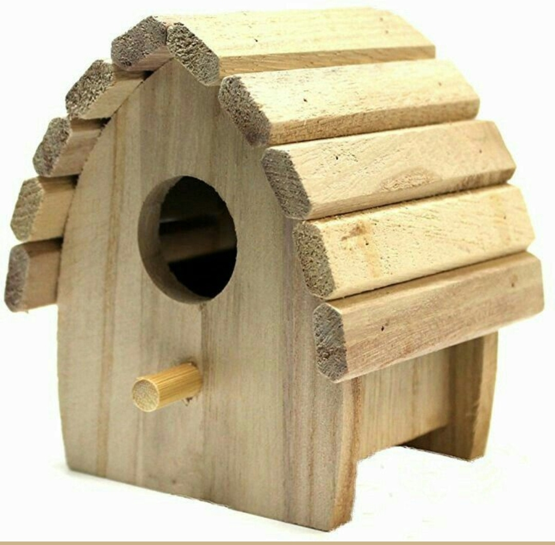 New Unfinished Small Wood Crafts Wooden Decorated Bird House/Wooden Hanging Hummingbird House Mini Bird Nests Parrot Nest Chalet