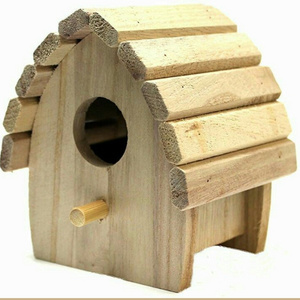 New Unfinished Small Wood Crafts Wooden Decorated Bird House/Wooden Hanging Hummingbird House Mini Bird Nests Parrot Nest Chalet