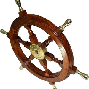 teak marine steering wheel wood/marine steel steering wheel marine teak wood brass ship wheel/Hot Sale Marine Boat ship wheel