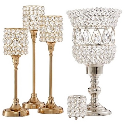 crystal glass ball candle holder candelabra/candelabra centerpiece/table centerpiece