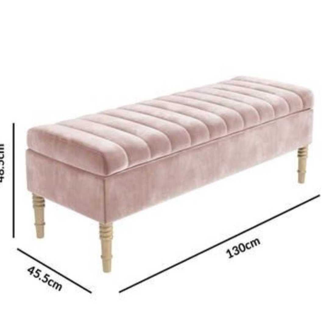 Fashion design wholesale factory removable cover storage bench tufted velvet storage ottoman  Bench Ottoman for Lounge