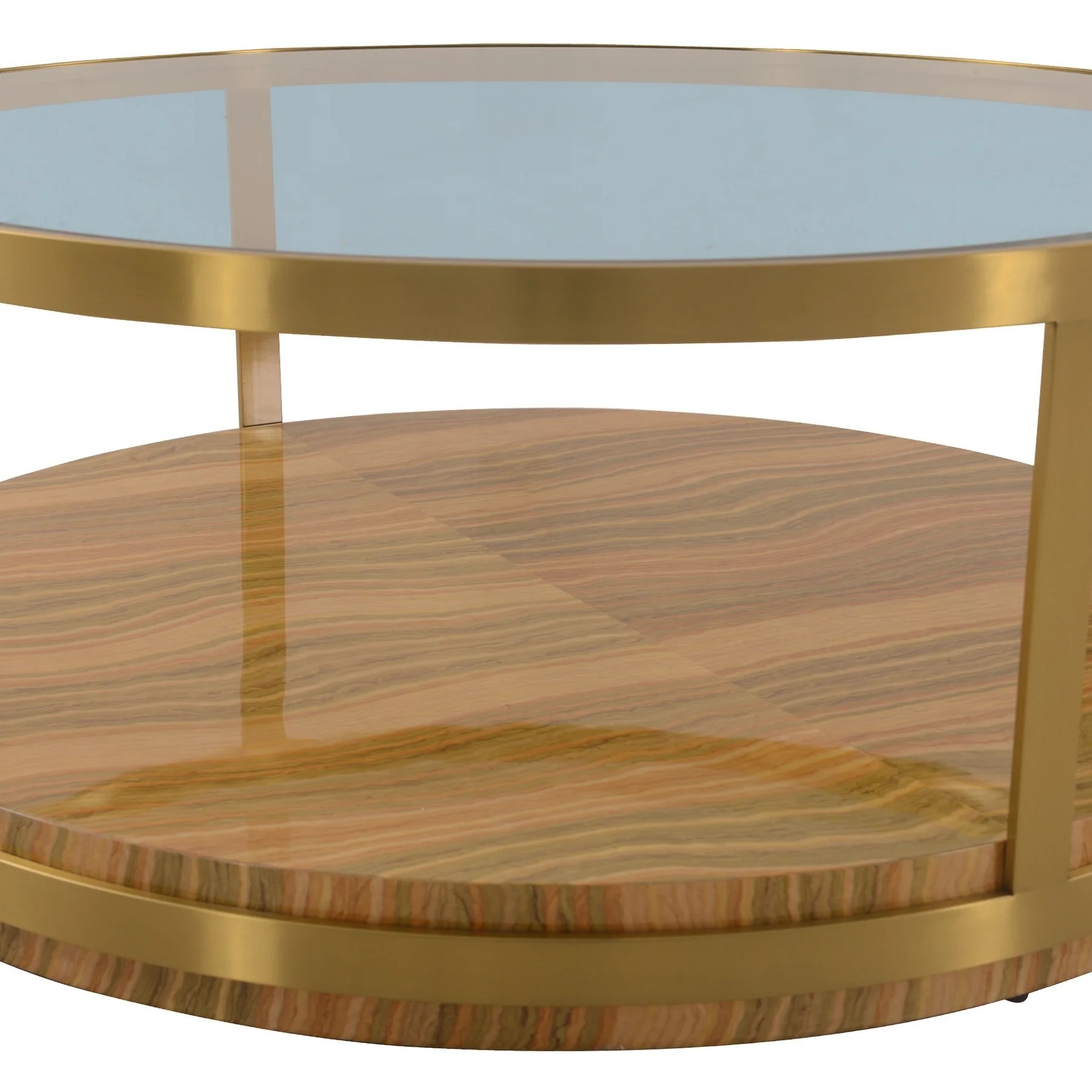 Home furniture round center table rose gold marble coffee tables modern luxury coffee table for living room Top Quality Round