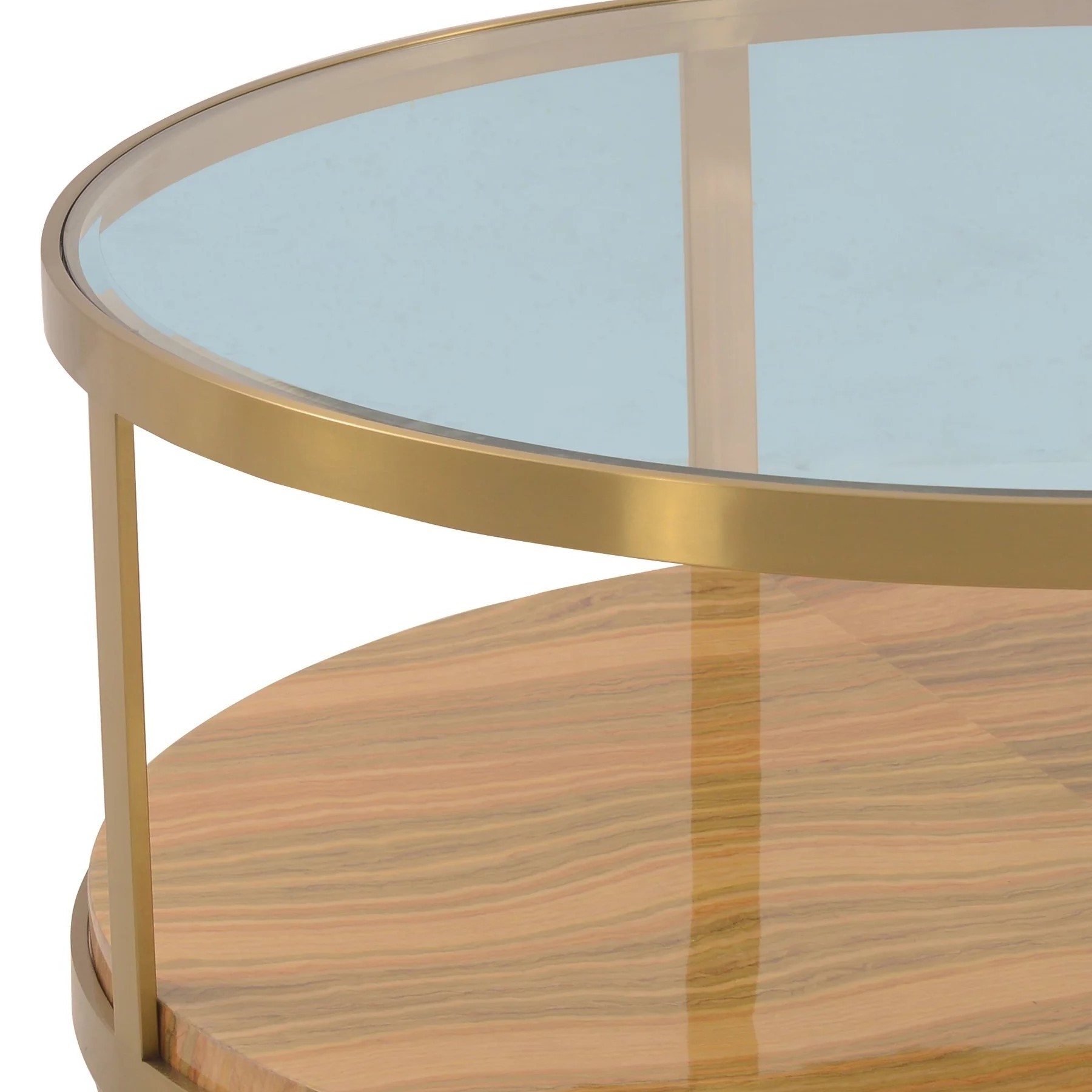 Home furniture round center table rose gold marble coffee tables modern luxury coffee table for living room Top Quality Round