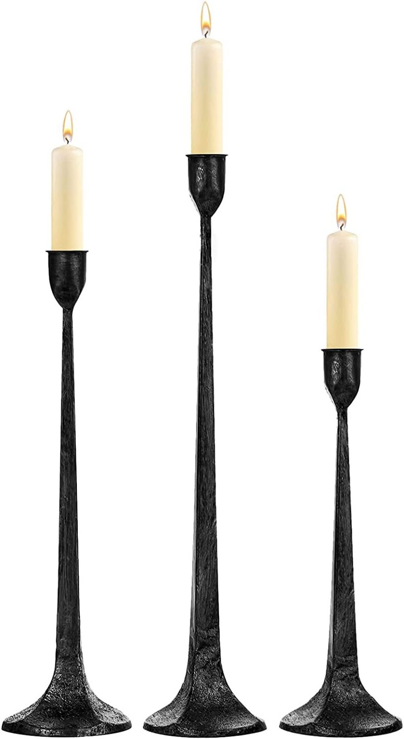 matte black candle stick /silver candle holder Home Decoration Matte Black Candlesticks Stands Gold Candlelight Dinner candle