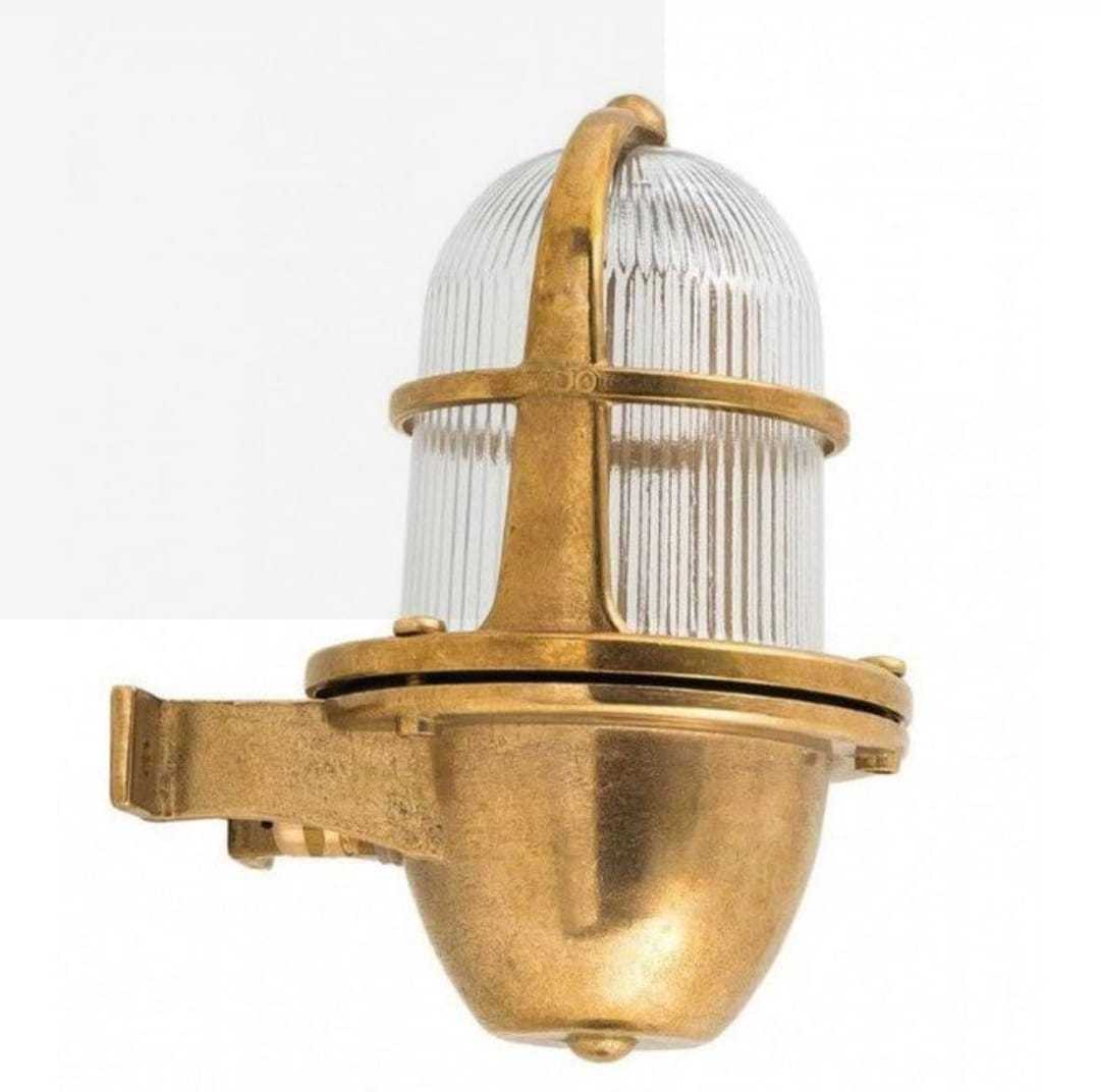 100% Brass Nautical Bulkhead Light/Grid Oval Wall Light/Brass Lampshade Ceiling Mount Light Brass Waterproof industrial light