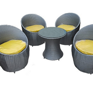 Outdoor Plastic Synthetic Poly Rattan Resin Wicker Table Chairs Set for living room dining set for hotels bar furniture indoor