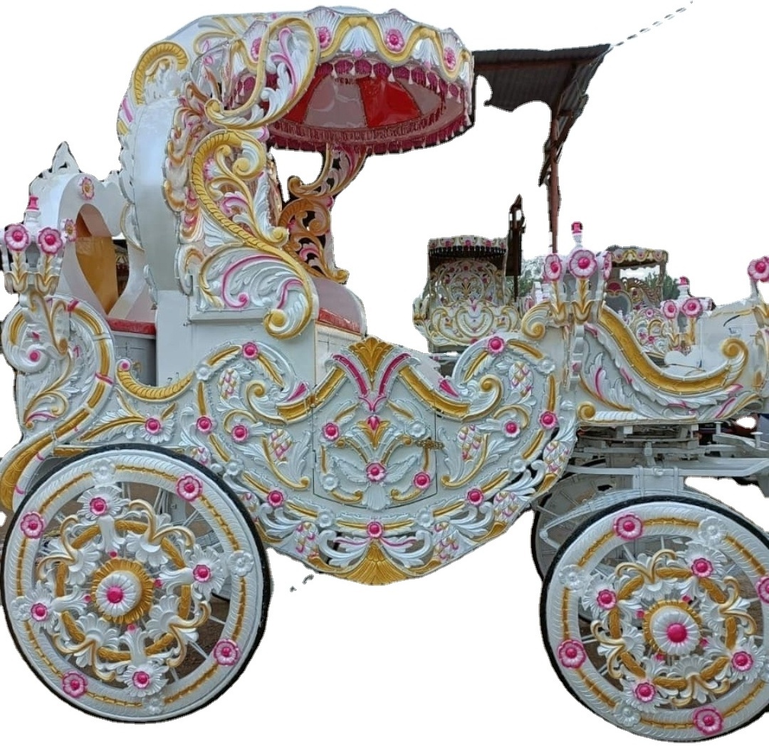 White Horse Carriage for Christmas/Cinderella pumpkin horse buggy for wedding/princess wedding buggy Golden Pumpkin Horse buggy