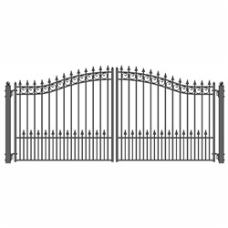 High Quality Galvanized Metal Models Wrought Iron Gates Single Main Door Exterior Iron Gate Luxury wrought iron main gate design