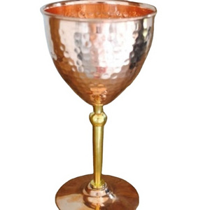 Gold Copper Plated Metal Goblet Metallic Wine Glass Stainless Steel Champagne Glasses Flute/pure copper wine cup cocktail wine