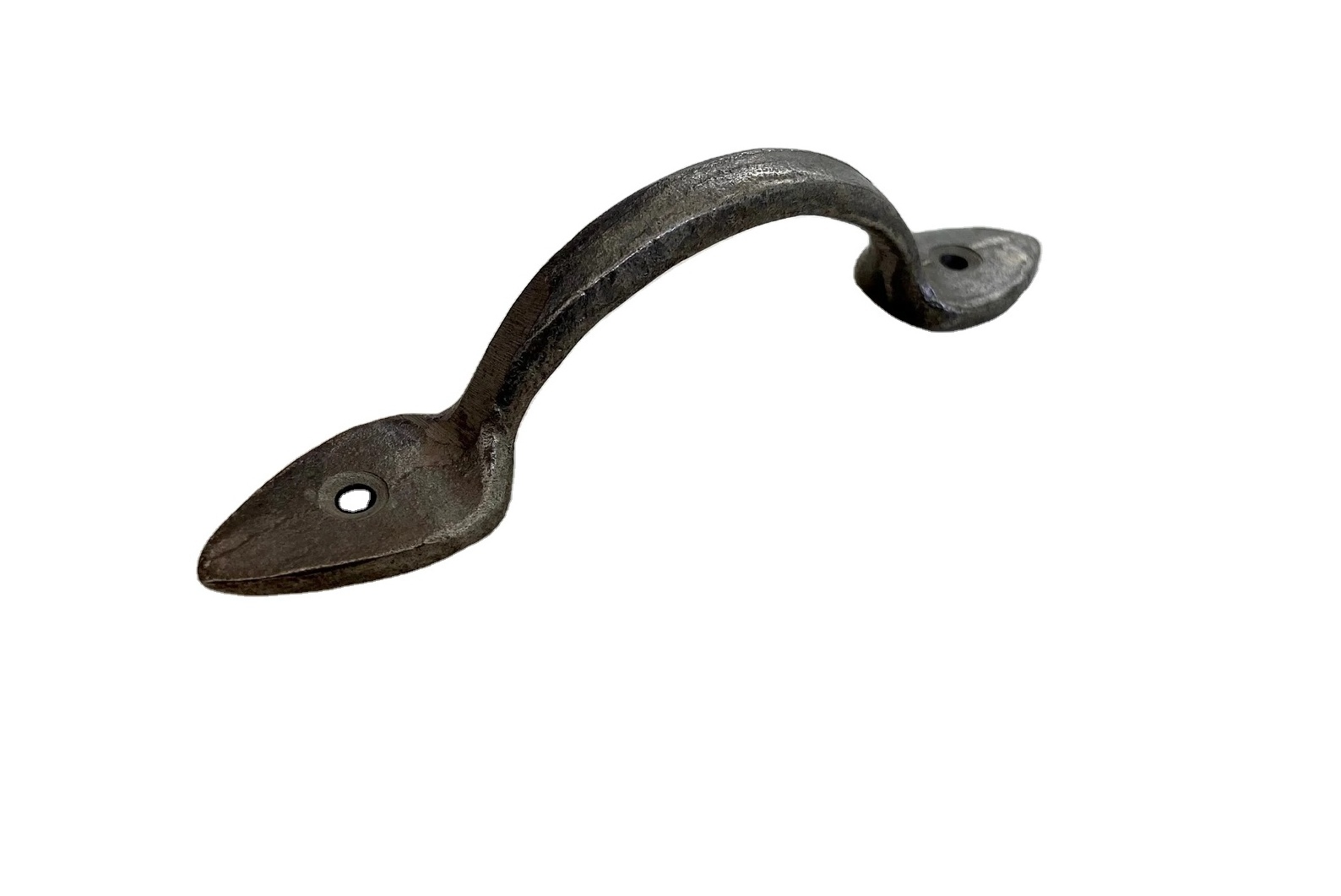 Cast iron curved handle/Kitchen cabinet handles/wardrobe handles black cast iron handles rustic cast iron handles for cabinet