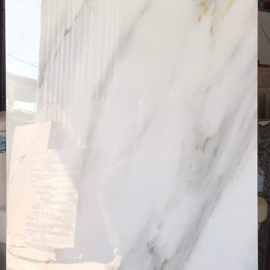 Modern Full Glazed White Marble Porcelain Tile Home Floor Ceramic Tiles for Stairs/Steps Wholesale for Mall Application