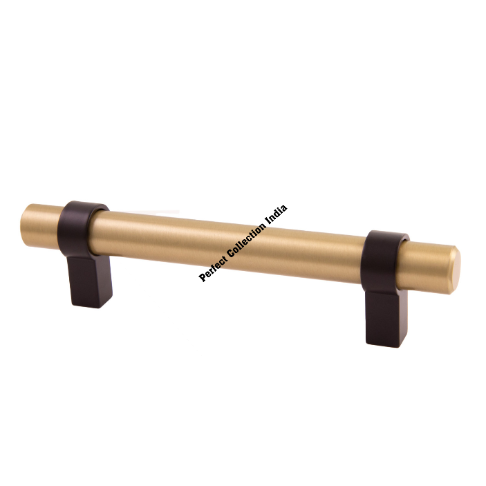 brass handle with black combination pull/furniture hardware in European countries brass metal high quality furniture hardware