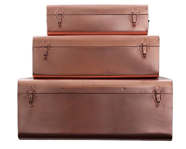 galvanized iron metal storage trunk box/trunk box for storage of goods/large storage box wooden storage box wooden box