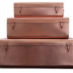 galvanized iron metal storage trunk box/trunk box for storage of goods/large storage box wooden storage box wooden box