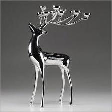 christmas reindeer/Aluminum Large Reindeer Metal Showpiece Home Decorations x-mas candle holder table centerpiece for decoration