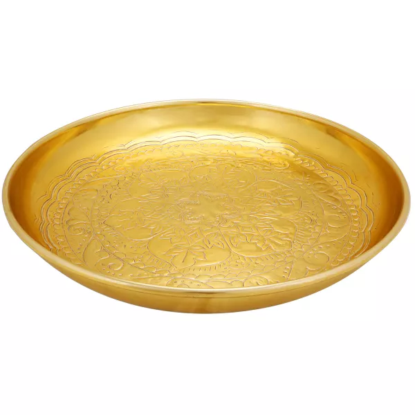 eating utensils/Wedding Hammered Wall Decoration Clear Wash Glass Charger Plates Gold Rim tray Fruit Tray hotel round trays