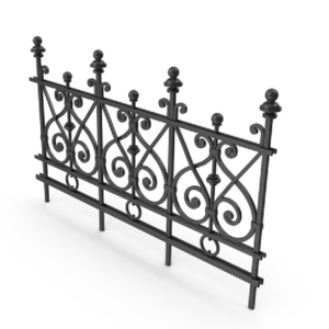 Metal Steel Tubular Steel Railing Wrought Iron Fence Panel Decorative Fencing Garden black aluminum flat top tube fence