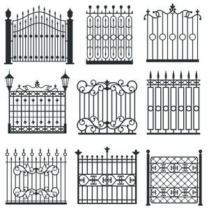 High Quality Galvanized Metal Models Wrought Iron Gates Single Main Door Exterior Iron Gate Luxury wrought iron main gate design