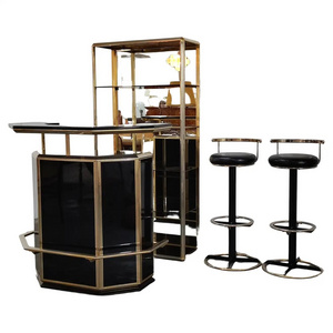 Dry Bar with Two Stools and Mirrored Shelf/Morden Dry Bar And Wine Cabinet Living Room Furniture Home Bar Cabinet wine cabinet