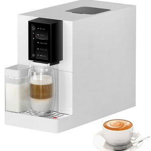 New Design Small Size Touch Screen One Touch Cappuccino Fully Automatic Coffee Machine With Milk Tank For Home Office Use