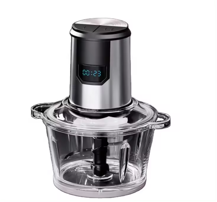 Hot Sell  vegetable Chopper Food Processor Multi-function Food Chopper 0.6L 1.2L 2L 3L Glass Bowl