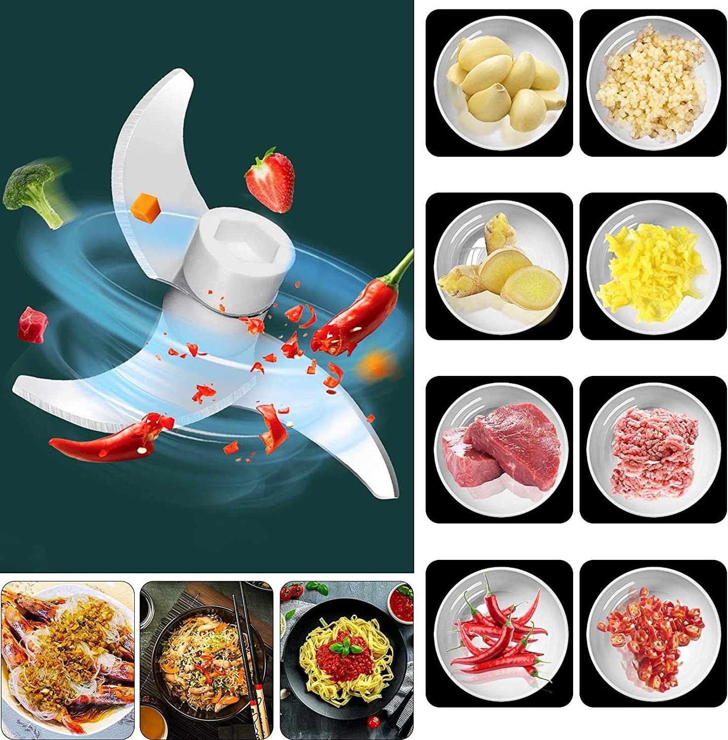 Cordless Newest Kitchen Smoothie Blender Grinder Food Chopper Multifunctional  Food Processor