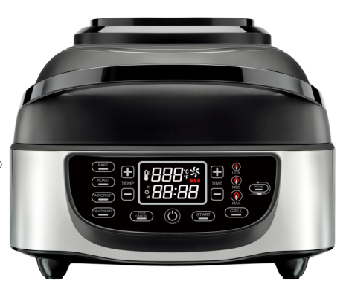 New Design Electric Smokeless 7L 1800W LED Digital Display Stainless Steel Grill Air Fryer Combo