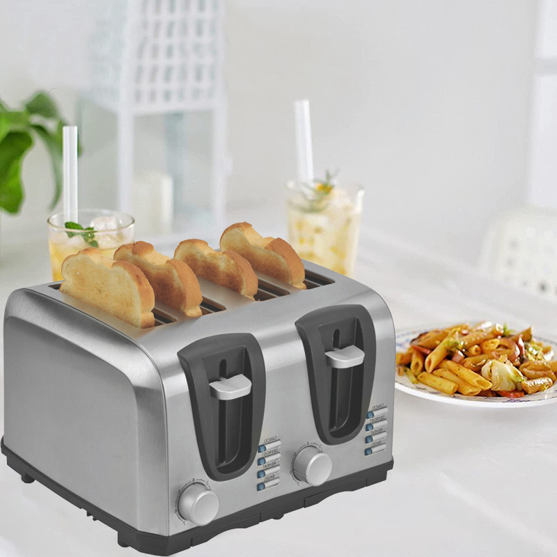 Digital electric 4 slices kitchen machine with bagel function modern toaster automatic bread maker Bread toaster