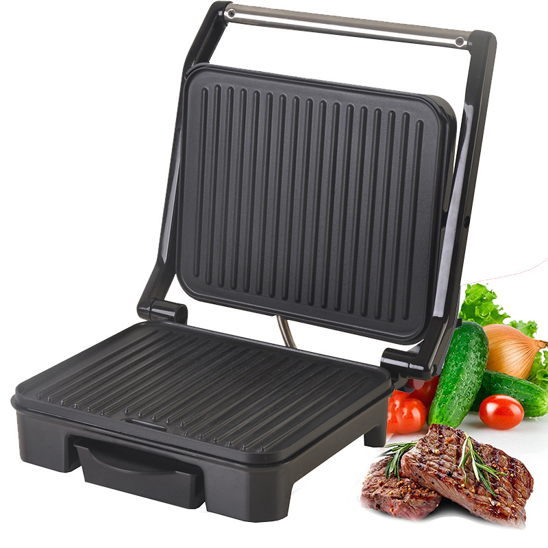 Hot Sale High Quality Multifunctional Stainless Steel Panini Maker Machine Electric Portable BBQ Grill