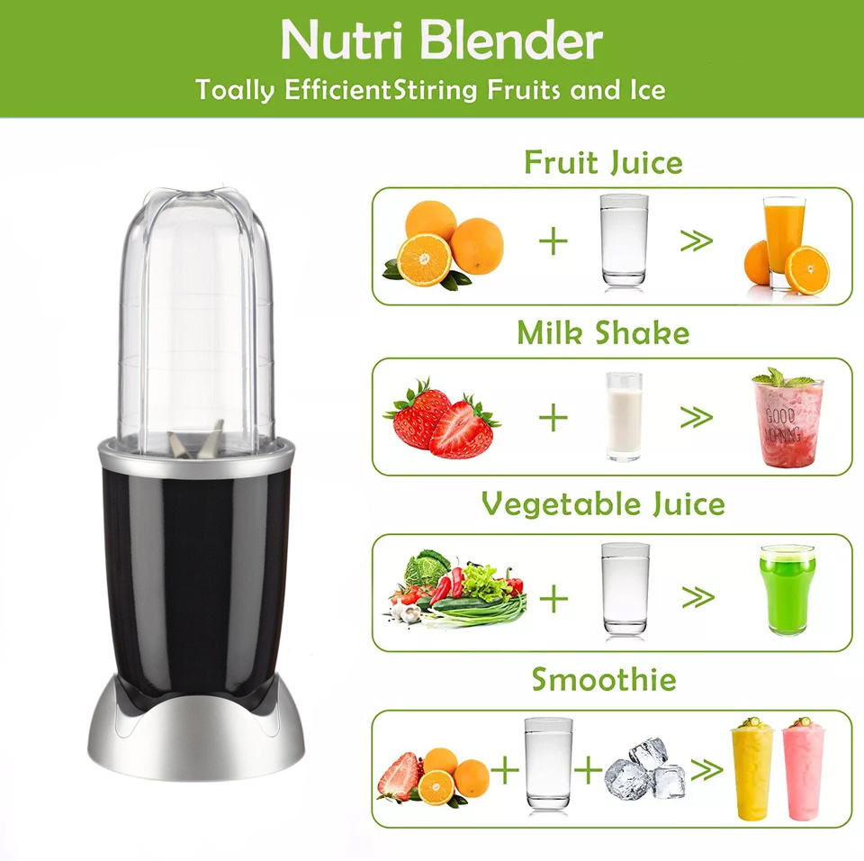 Red Universal Design 5 in1 Blender Juicer Table Personal Household Nutri Mixer Blender