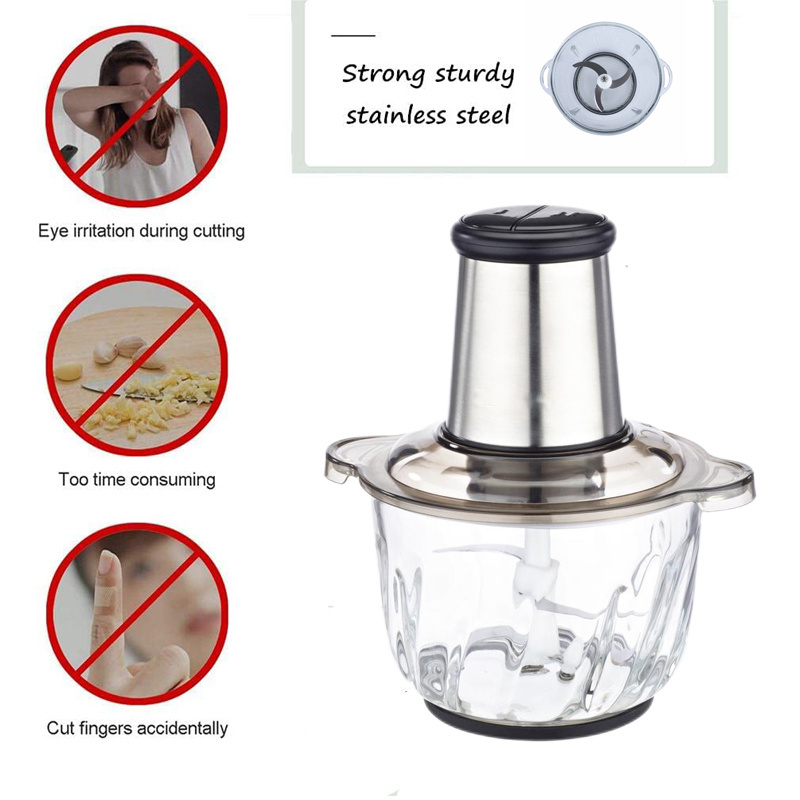 Powerful Garlic Chopper Onion Grinder Masher Crusher Food Processor for Chili Veggie Electric Mini Chopper