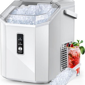 Nugget Ice Maker Machine for Countertop Self-Cleaning Function 26Lbs/24H Portable Ice Maker 9 Cubes Ready in 6 Mins Compact Ice