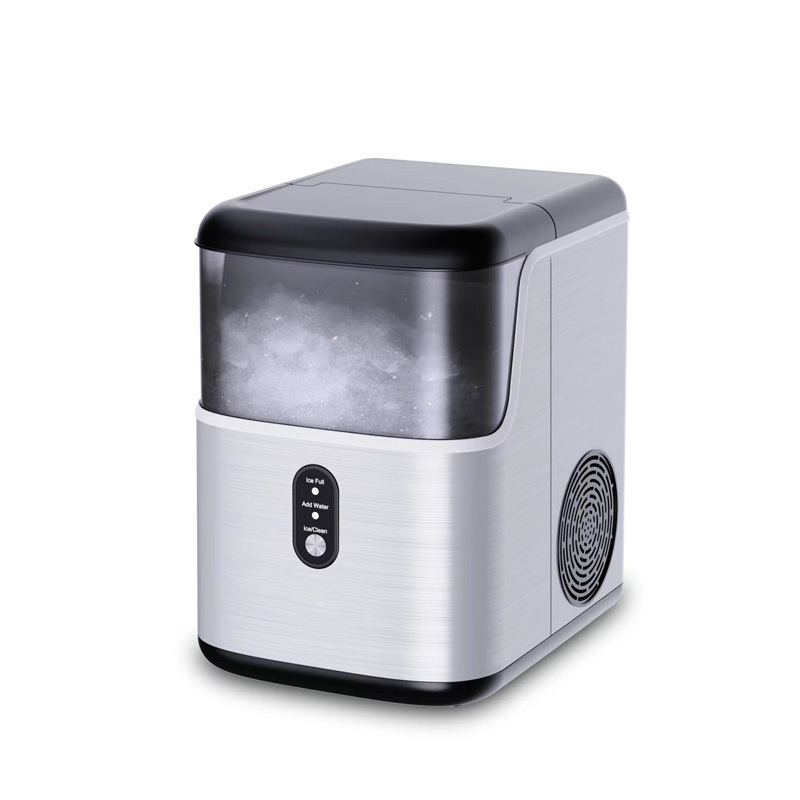 Nugget Ice Maker Machine for Countertop Self-Cleaning Function 26Lbs/24H Portable Ice Maker 9 Cubes Ready in 6 Mins Compact Ice