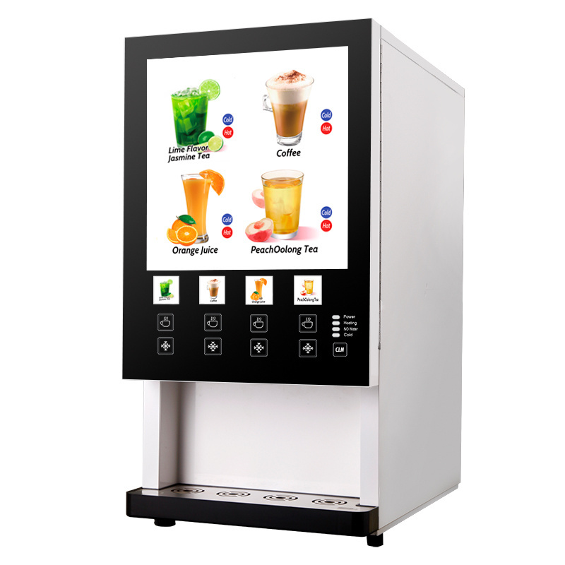 Good Quality Smart Instant 4 Powder Tank Water Commercial Tea Juice Coffee Vending Machine For Business