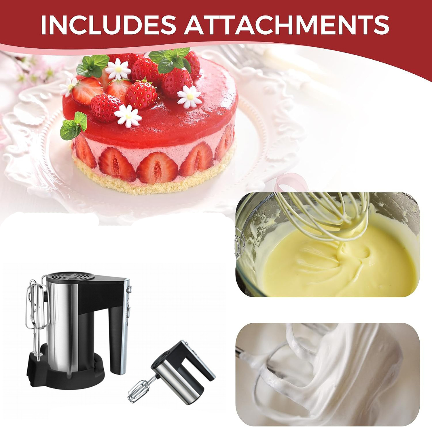 Kitchen Appliances Manual Mini Hand Mixer Dough Bread Whisker Cake Blender Electric Hand Held Mixer Beater Ejector Button