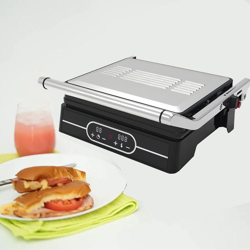 2000W Digital Control Contact Grill Maker Electric CB CE Stainless Steel Non-stick Multifonction Table Panini Grill