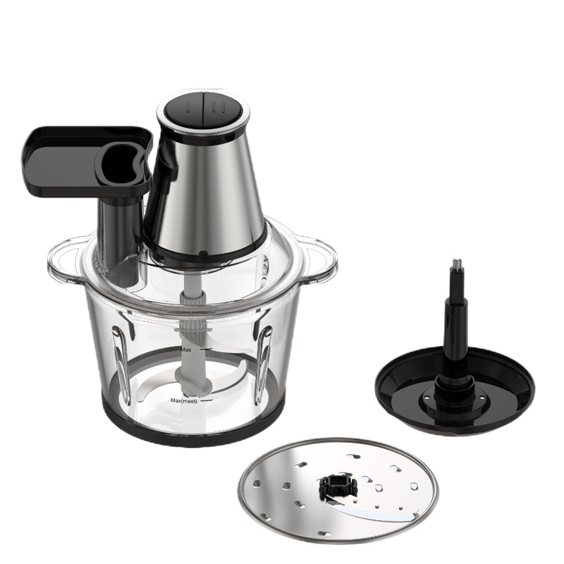 Factory Price Multipurpose Food Processor Meat Grinder Electric 4 Blade Glass Bowl Vegetable Galic Chopper