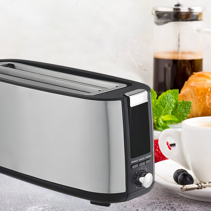 2024 Double Longslot Toaster Bread Machine Panini Sandwich Maker 4 slice Long Slot Multi Function Stainless Steel Toaster