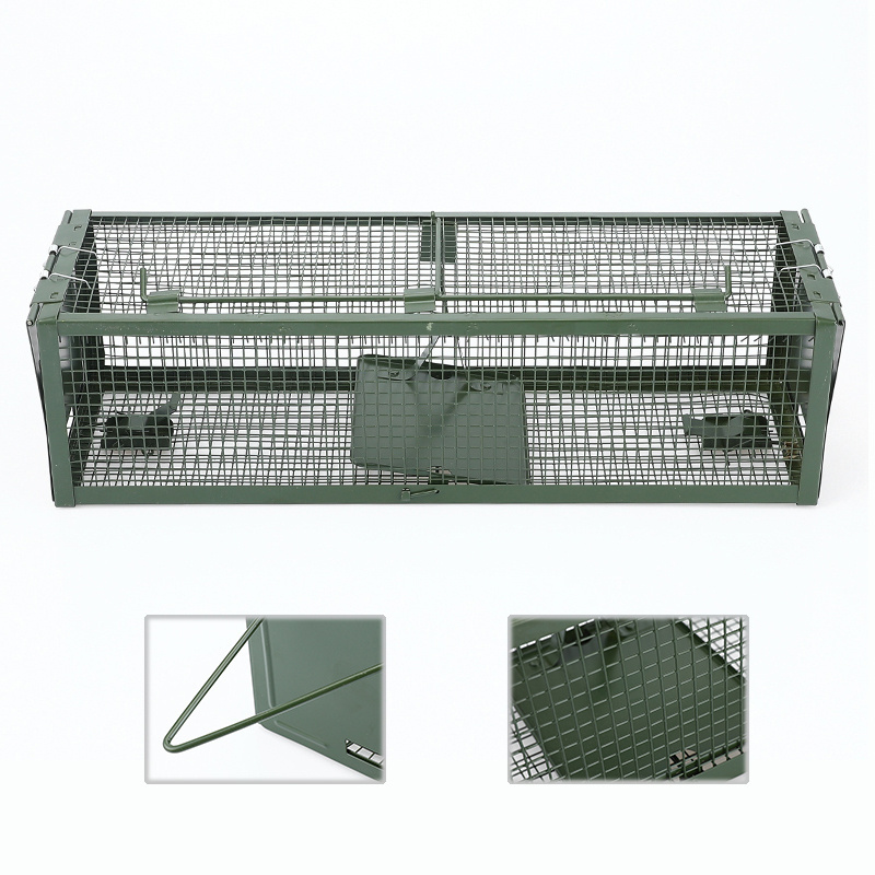 Reusable Double Door Catching Mice Traps Mouse Bait Snap Rodent Catcher Mice Mousetrap Hunt Rat Cage Single Mice Rodent Cage