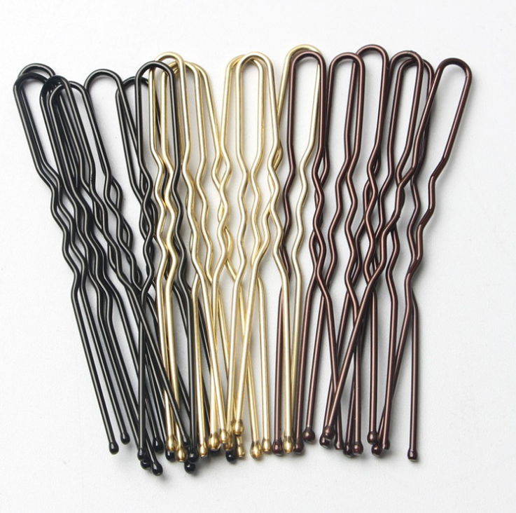 6 cm metal colorful women fancy u shape hair pins hair bobby pins